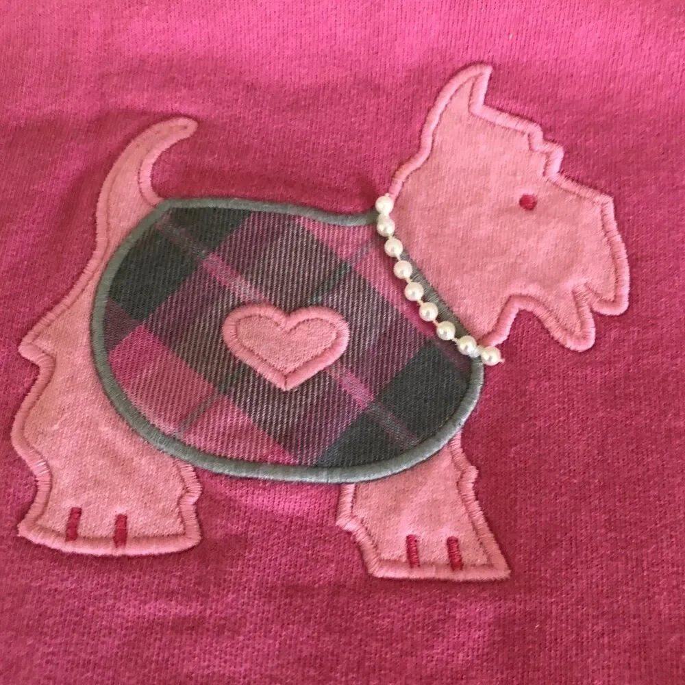 Kelly’s Kids 12m Pink Poncho Scotty Dog Pearl